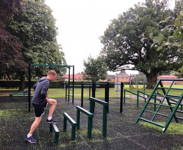 Outdoor workout fitness stations open at Jessica Clinton